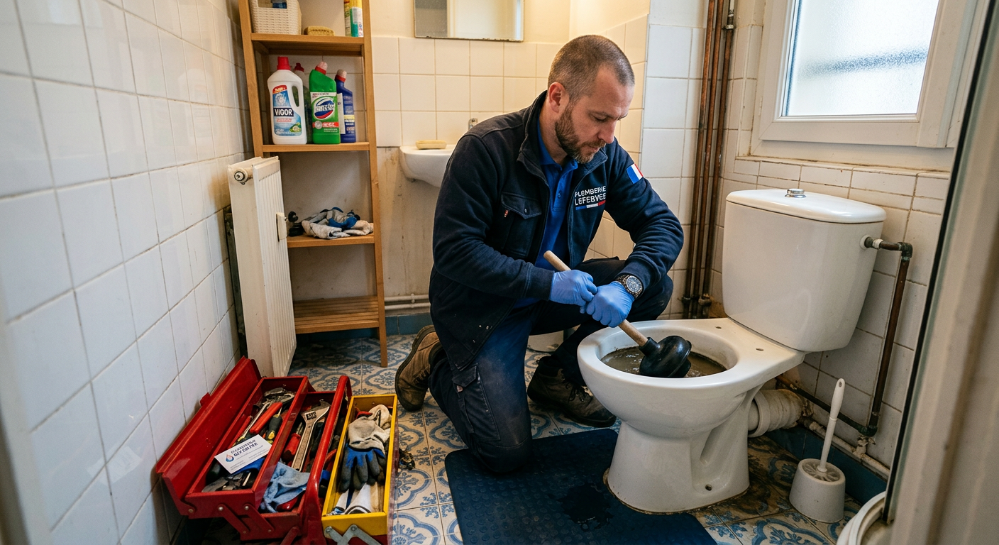Débouchage WC en urgence par un plombier à Poissy
